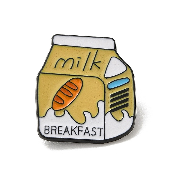 

PandaHall Zinc Alloy Brooches, Enamel Pins, Black, Milk Carton, Light Khaki, 28.5x25x1.5mm Alloy