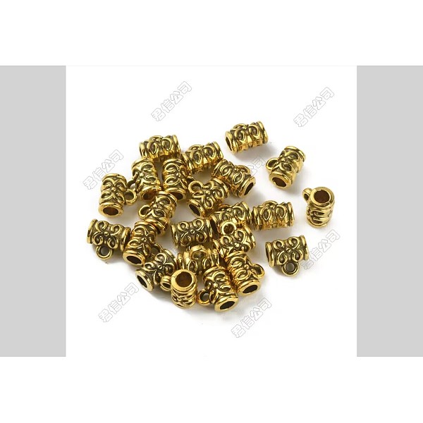 

PandaHall Tibetan Style Alloy Tube Bails, Loop Bails, Bail Beads, Column, Antique Golden, 8x7.5x5.5mm, Hole: 2.2mm, Inner Diameter: 2.6mm...