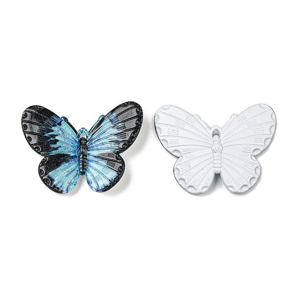 

PandaHall Opaque Acrylic Pendants, Butterfly, Blue, 30x4.5x41mm, Hole: 1.5mm Acrylic Butterfly Blue