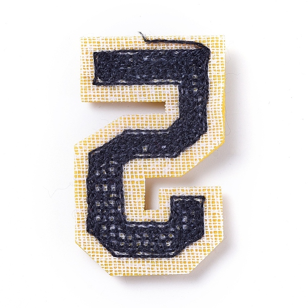 

PandaHall Computerized Embroidery Cloth Sew On Patches, Costume Accessories, Appliques, Num 5, Black, 60x36x2mm Cloth Number Black
