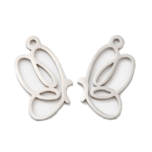 

PandaHall 201 Stainless Steel Pendants, Hollow, Butterfly Charm, Stainless Steel Color, 18x11x1mm, Hole: 1.2mm 201 Stainless Steel Butterfly