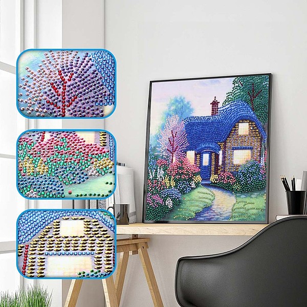PandaHall 5D DIY Diamond Painting Kits For Kids, with Diamond Painting Cloth, Resin Rhinestones, Diamond Sticky Pen, Tweezers, Tray Plate... PandaHall 5D DIY Diamond Painting Kits For Kids, with Diamond Painting Cloth, Resin Rhinestones, Diamond Sticky Pen, Tweezers, Tray Plate...