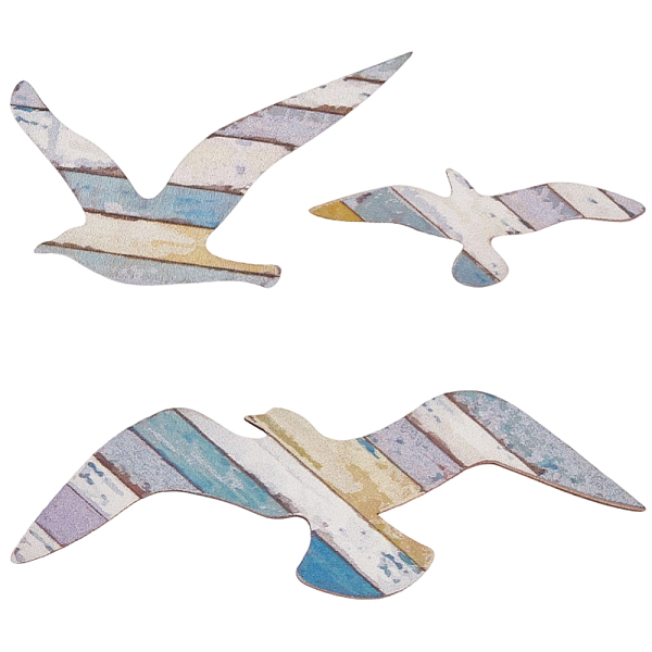 1 Bag Plywood Bird Wall Stickers