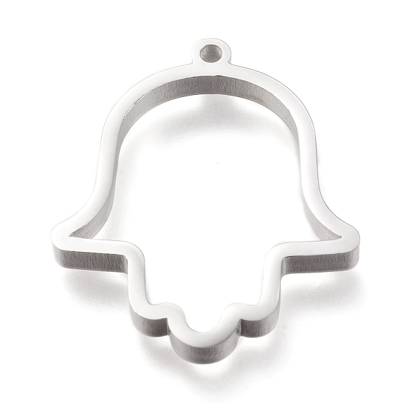 

PandaHall 304 Stainless Steel Open Back Bezel Pendants, Double Sided Polishing, For DIY UV Resin, Epoxy Resin, Pressed Flower Jewelry, Hamsa...