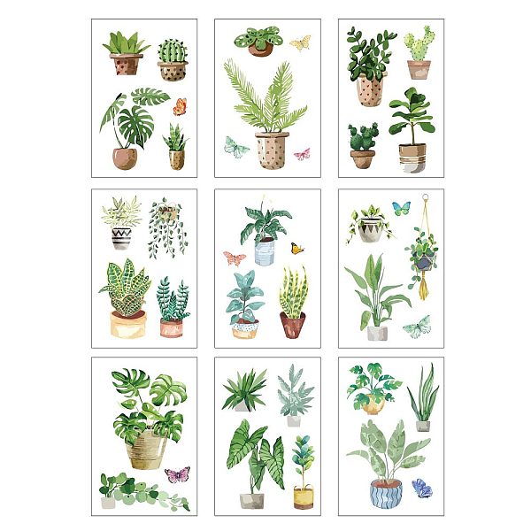 

PandaHall PVC Window Sticker, for Window or Stairway Home Decoration, Rectangle, Plants Pattern, 300x195mm PVC Other Plants