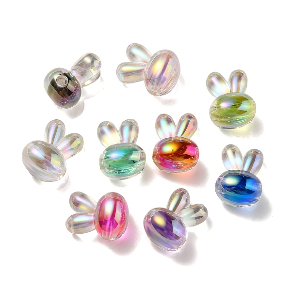 

PandaHall UV Plating Rainbow Iridescent Acrylic Beads, Two Tone Bead in Bead, Rabbit Head, Mixed Color, 20x15x13mm, Hole: 3mm Acrylic Rabbit..., Multicolor