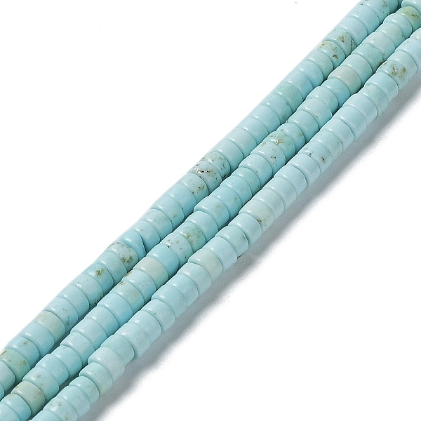 

PandaHall Natural Howlite Beads Strands, Dyed, Flat Round/Disc, Heishi Beads, 4~4.5x2~2.5mm, Hole: 1mm, about 166~169pcs/strand...