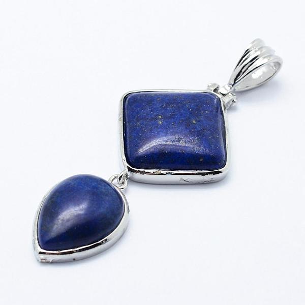 

PandaHall Natural Lapis Lazuli Big Pendants, with Brass Findings, Dyed, Platinum, Teardrop & Rhombus, 53x25x7mm, Hole: 6x9.5mm Lapis Lazuli...