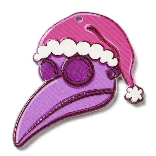 

PandaHall Christmas Theme Acrylic Pendants, Bird, 40x43.5x2.5mm, Hole: 1.8mm Acrylic Bird