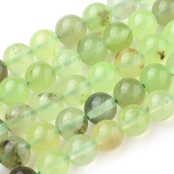 

PandaHall Natural Prehnite Beads Strands, Round, 8~8.5mm, Hole: 1mm, about 47~48pcs/strand, 15.7 inch(40cm) Prehnite Round