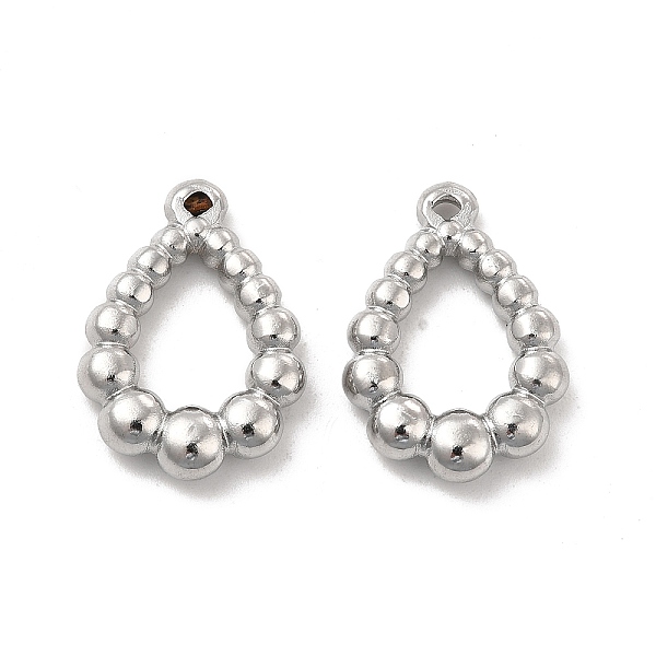 

PandaHall 304 Stainless Steel Pendants, Teardrop Charm, Stainless Steel Color, 22.5x16x4mm, Hole: 1.5mm 304 Stainless Steel Teardrop