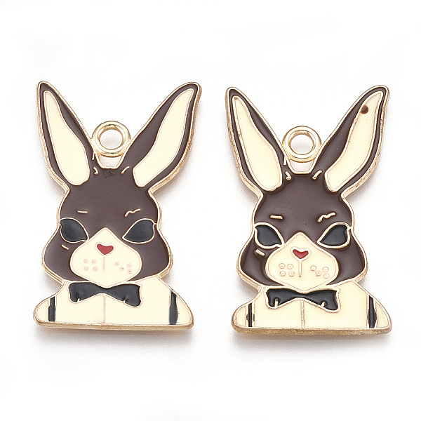 

PandaHall Alloy Bunny Pendants, Cadmium Free & Lead Free, with Enamel, Rabbit, Light Gold, Colorful, 33x21x1.5mm, Hole: 2.5mm Alloy+Enamel...