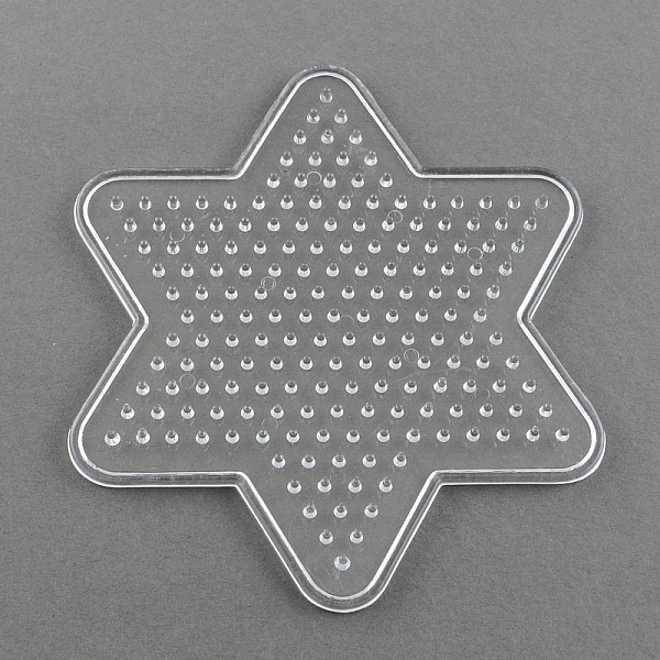 

PandaHall ABC Pegboards used for 5x5mm DIY Fuse Beads, Star, Clear, 103x92x5mm Plastic Star Clear