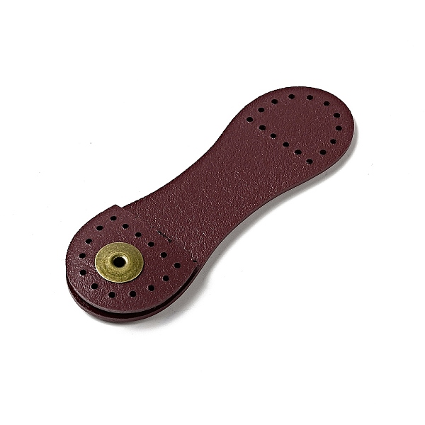 

PandaHall Semi-circle Cowhide Leather Sew on Purse Clasps, Brass Snap Button Bag Mouth Buckle, Suitcase Bag Anti-Theft Parts, Dark Red...