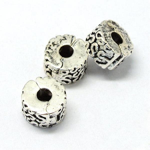 

PandaHall Alloy European Style Clasps, Column with S Shape, Antique Silver, 9.5x5.5mm, Hole: 3mm Alloy Column