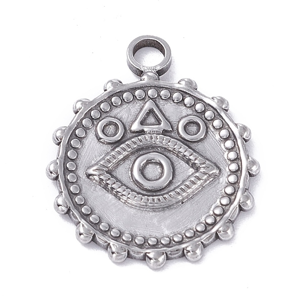 

PandaHall 304 Stainless Steel Pendant Cabochons Settings, Flat Round with Eye, Stainless Steel Color, Tray: 1mm, 22x18x2mm, Hole: 2.2mm 304...