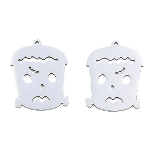 

PandaHall 201 Stainless Steel Pendants, Halloween Style, Human Face, Stainless Steel Color, 27x21x1mm, Hole: 1.4mm 201 Stainless Steel...