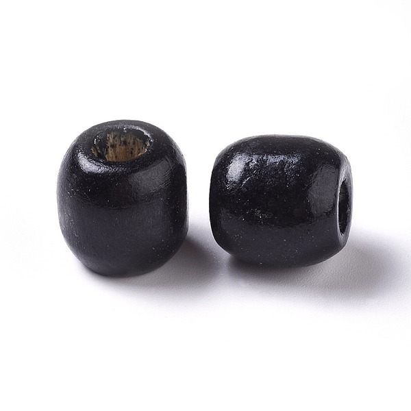 

PandaHall Natural Wood Beads, Dyed, Barrel, Large Hole Beads, Black, 16.5~17x16~16.5mm, Hole: 6~7m Wood Barrel Black