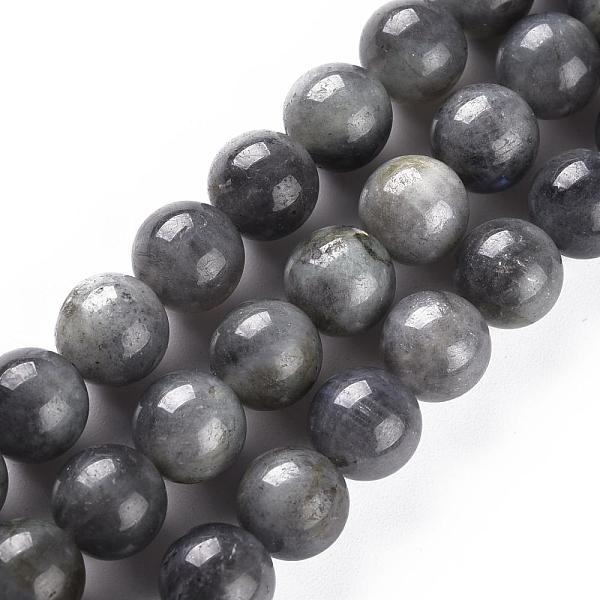 

PandaHall Natural Black Labradorite Beads Strands, Grade AB+, Round, 8mm, Hole: 1mm, about 45~48pcs/strand, 15.3 inch Larvikite Round