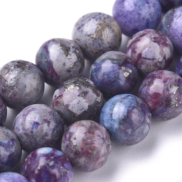 

PandaHall Natural African Pyrite Beads Strands, Dyed, Round, 6mm, Hole: 0.7mm, about 67 pcs/Strand, 15.94 inch(40.5 cm) Pyrite Round
