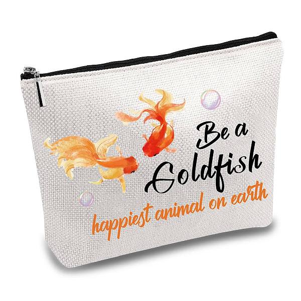 

PandaHall 12# Cotton-polyester Bag, Stroage Bag, Rectangle, Fish Pattern, 18x25cm Cloth Fish