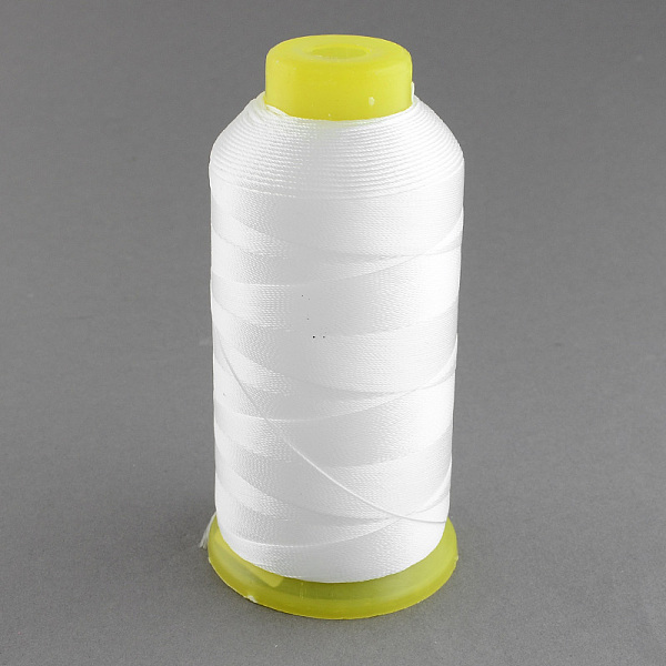 

PandaHall Polyester Sewing Thread, White, 0.6mm, about 420m/roll Polyester White