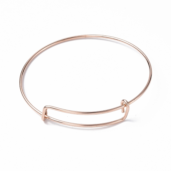 

PandaHall Ion Plating(IP) Adjustable 304 Stainless Steel Wire Bangle Making, Rose Gold, Inner Diameter: 2-1/2 inch(6.5cm) 304 Stainless...