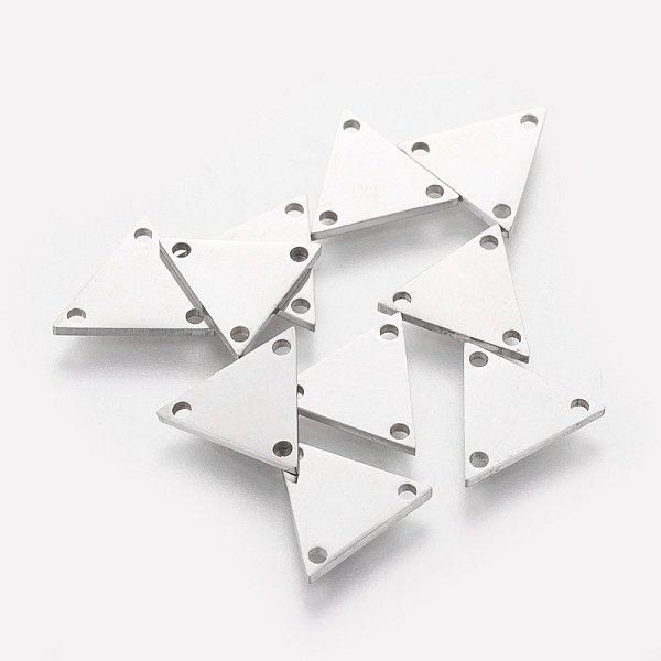 

PandaHall 201 Stainless Steel Chandelier Componet Links, Triangle, Stainless Steel Color, 10.7x12.1x1mm, Hole: 1mm 201 Stainless Steel...