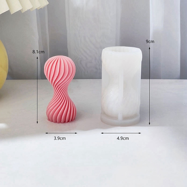 

PandaHall DIY Silicone Candle Molds, Resin Casting Molds, For UV Resin, Epoxy Resin Jewelry Making, Spiral Column, White, 4.9x9cm Silicone...