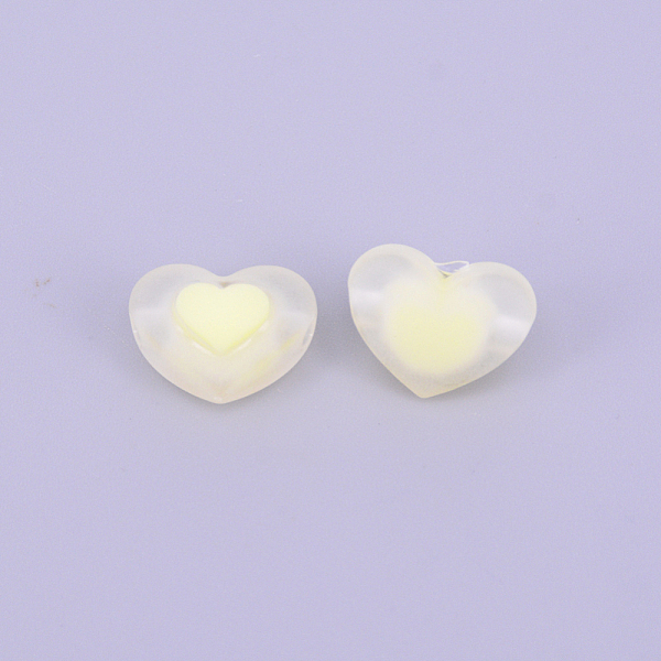 

PandaHall Transparent Acrylic Beads, Frosted, DIY Accessories, Clear, Heart, Light Goldenrod Yellow, 13x17x9.5mm, Hole: 2.8mm Acrylic Heart...