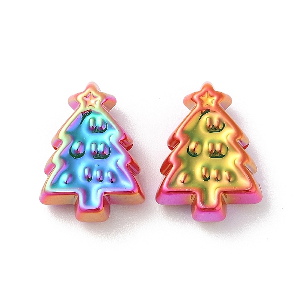 

PandaHall UV Plating Acrylic Beads, with Enamel, Iridescent, Christmas Decorations Theme, Christmas Tree, 23x17x8.5mm, Hole: 3.5mm Acrylic..., Purple