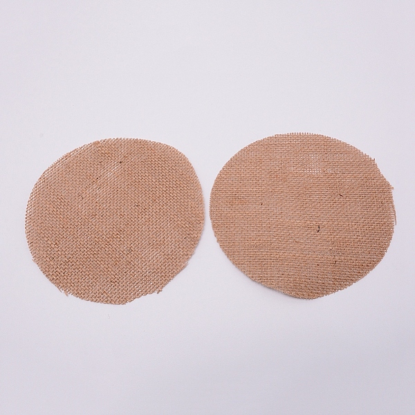 

PandaHall Linen Table Mat, Cup Mat, Flat Round, Camel, 150~155x1mm Fibre Brown