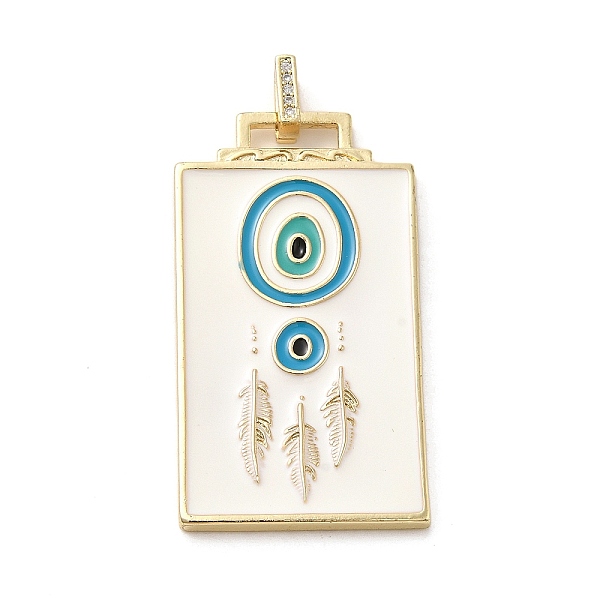 

PandaHall Brass Micro Pave Cubic Zirconia Pendant with Enamel, Rectangle, White, 45.5x25.5x2.5mm, Hole: 4.5mm Brass+Cubic Zirconia+Enamel...