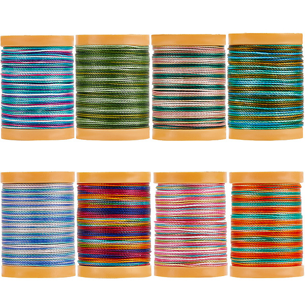 8 Rolls 8 Colors 12Ply Polyester Thread Cord 8 Rolls 8 Colors 12Ply Polyester Thread Cord