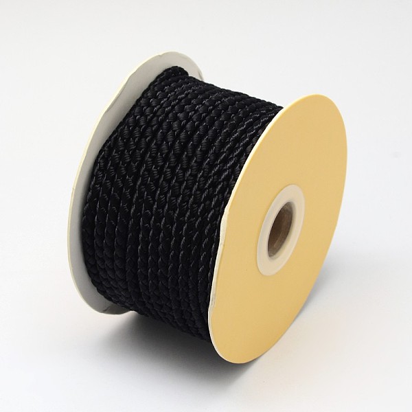 

PandaHall Braided Nylon Threads, Black, 3mm, about 21.87 yards(20m)/roll Nylon Black
