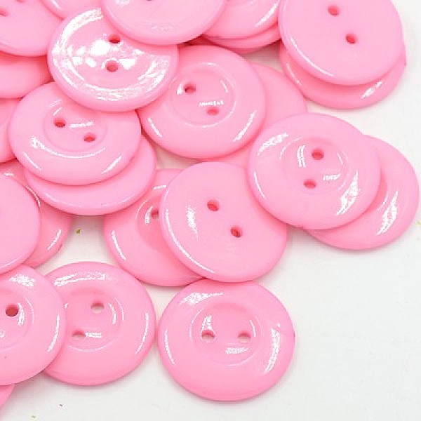 

PandaHall Acrylic Sewing Buttons for Costume Design, Plastic Shirt Buttons, 2-Hole, Dyed, Flat Round, Pink, 25x3mm, Hole: 2mm Acrylic Flat...