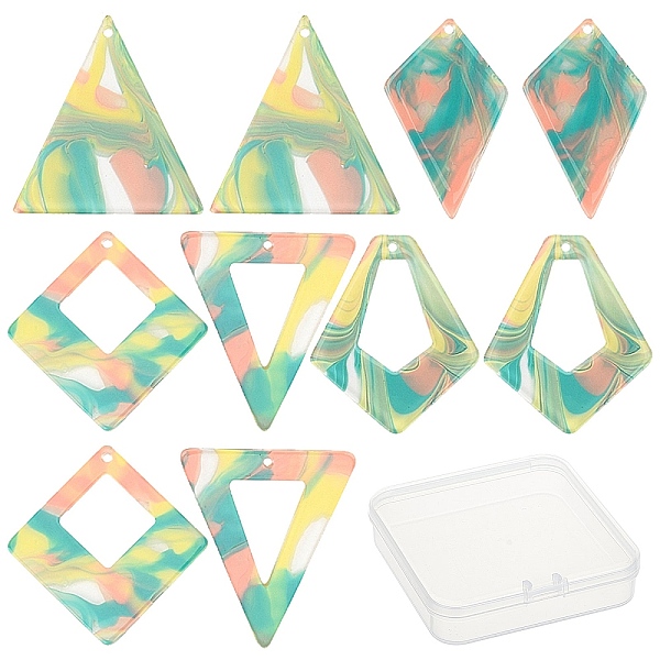 

PandaHall SUNNYCLUE 20Pcs 5 Style Acrylic Pendants, for DIY Bracelet Necklace Earring Jewelry Craft Making, Gradient Color, Triangle & Kite...