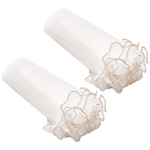 PandaHall GORGECRAFT 2 Bags 180×11" Floral Wrapping Mesh Paper Wrinkled Wavy Net Mesh Fresh Flower Bouquet Wrappers for Valentine's Day...