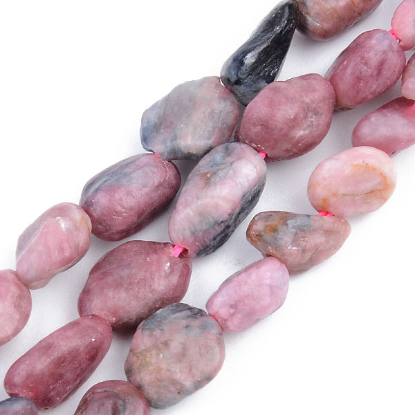 

PandaHall Natural Rhodonite Beads Strands, Nuggets, 5~13x5~10x3~8mm, Hole: 1mm, about 40~60pcs/strand, 14.57 inch~15.74 inch(37~40cm)...