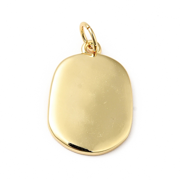 

PandaHall Rack Plating Brass Pendants, with Jump Ring, Cadmium Free & Nickel Free & Lead Free, Oval with Sun, Real 18K Gold Plated...