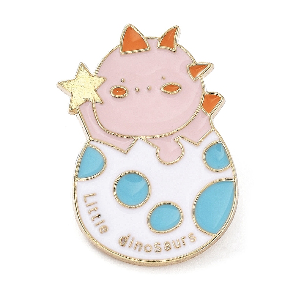 

PandaHall Cartoon Dinosaur with Star & Shell Enamel Pins, Light Gold Alloy Brooch for Backpack Clothes, Thistle, 29.5x21.5x2mm Alloy+Enamel..., Purple