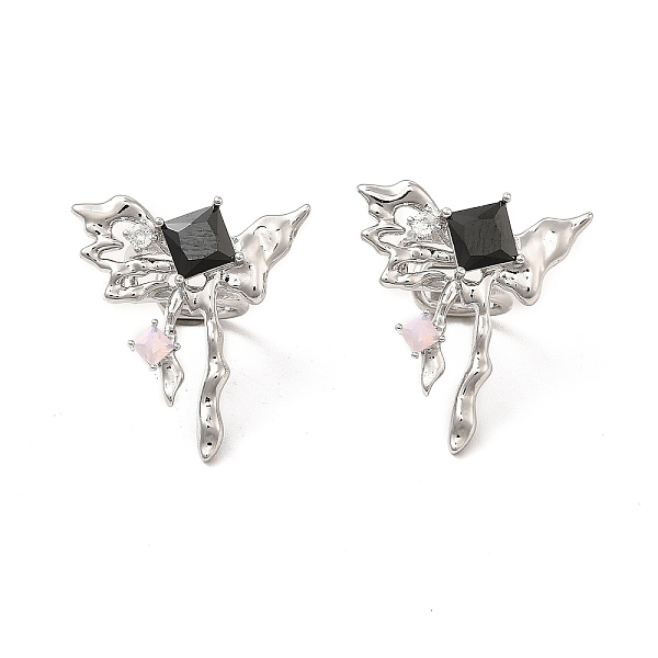 

PandaHall Rack Plating Brass Micro Pave Cubic Zirconia Cuff Earrings, Long-Lasting Plated Butterfly Earring for Women, Cadmium Free & Lead..., Black