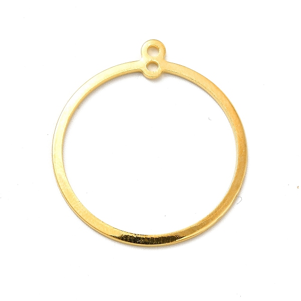 

PandaHall Rack Plating Brass Connector Charms, Long-Lasting Plated, Ring Links, Golden, 28x25x1mm, Hole: 1.4mm Brass Ring
