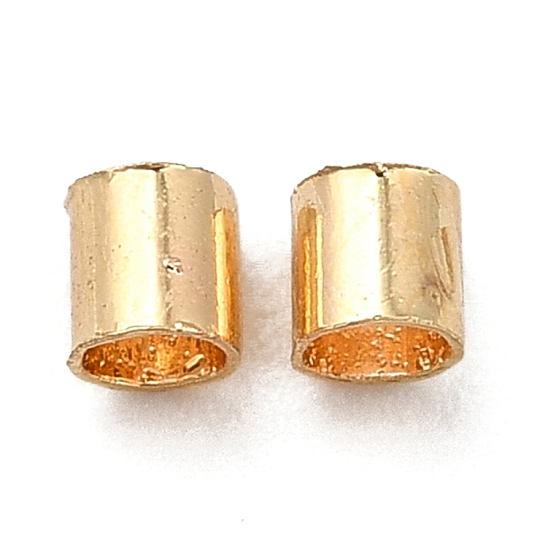 

PandaHall Brass Spacer Beads, Tube, Real 18K Gold Plated, 2x2mm, Hole: 1.2mm Brass Tube