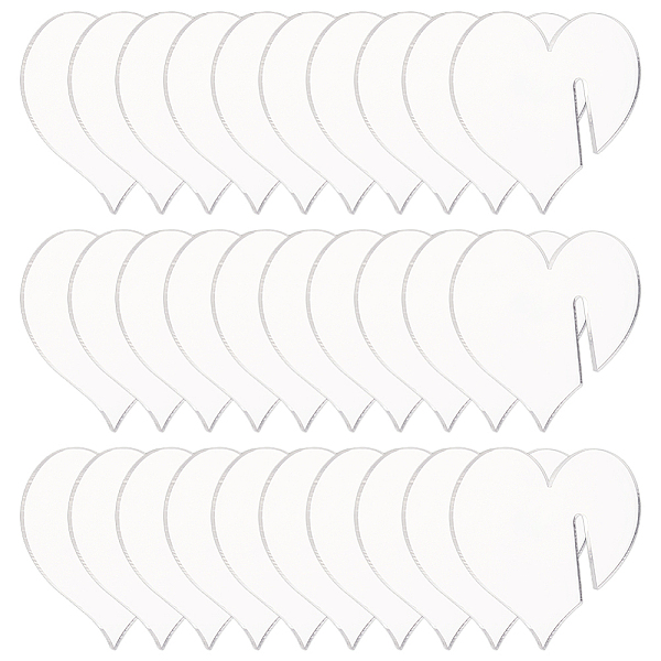 

PandaHall FINGERINSPIRE 60 Pcs Acrylic Drink Tags Heart Shape Party Drink Tag 2x1.8 inch Clear Acrylic Drink Marker Champagne Glass Marker...