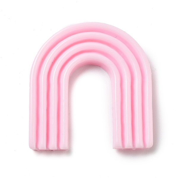 

PandaHall Opaque Resin Decoden Cabochons, Rainbow, Pearl Pink, 38x36.5x5mm Resin Rainbow