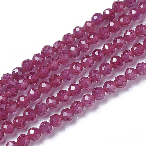 Natural Red Corundum/Ruby Beads Strands