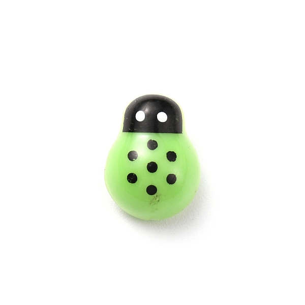 

PandaHall Plastic Cabochons, Ladybug, Light Green, 15x11.3x5.8mm Plastic Ladybug