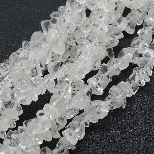 

PandaHall Natural Quartz Crystal Beads Strands, Rock Crystal Beads, Grade A, Chip, 5~8mm, Hole: 1mm, about 33 inch(84cm) Quartz Crystal Chip