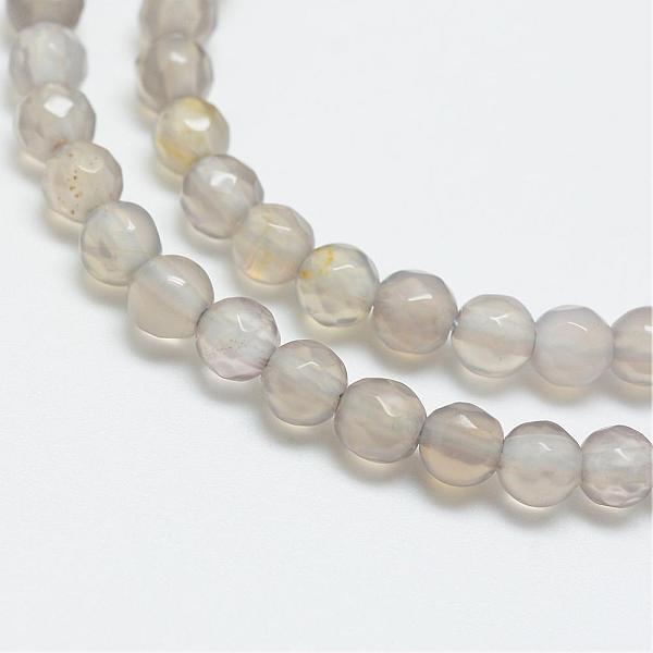 

PandaHall Natural Agate Bead Strands, Dyed, Faceted, Round, Gray, 4mm, Hole: 1mm, about 87~90pcs/strand, 13.8~14.6 inch Natural Agate Round...